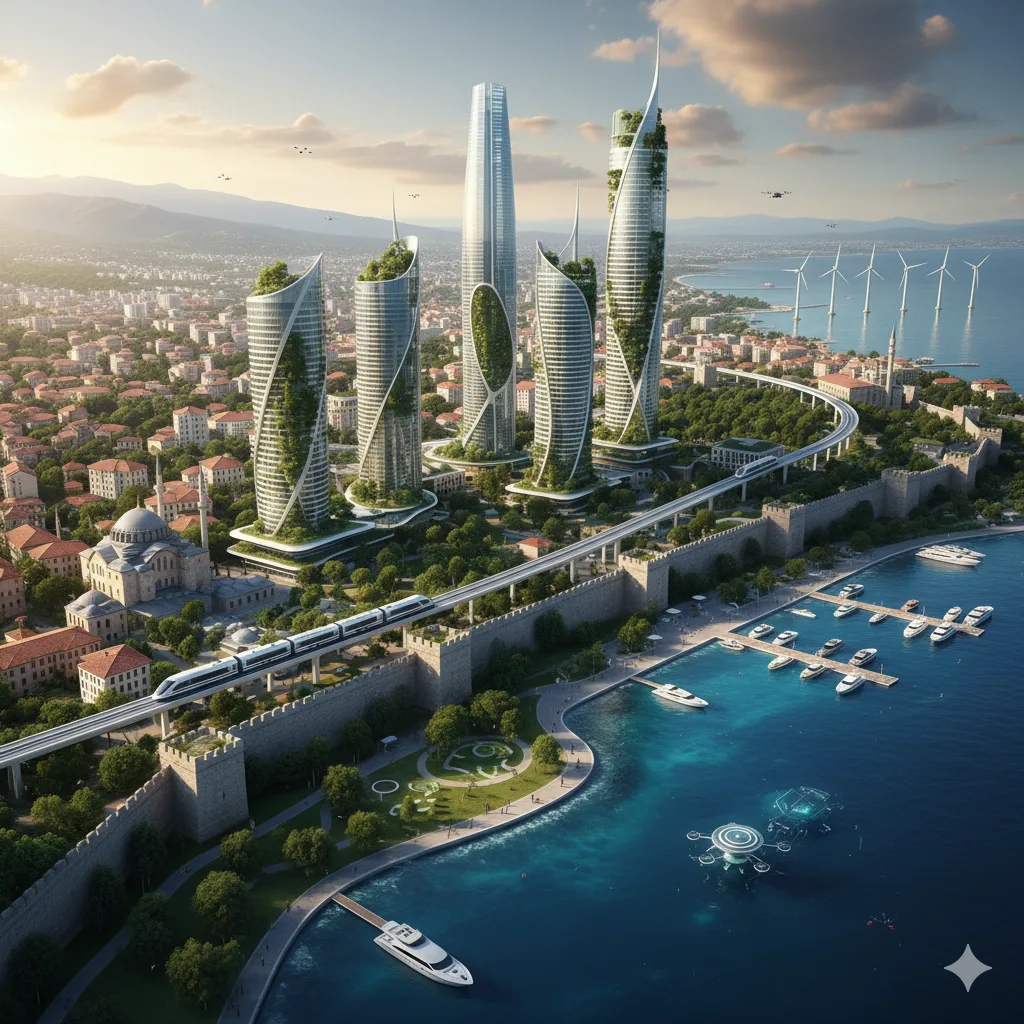 Yapay zeka tahminiyle 100 yıl sonra Rize şehri